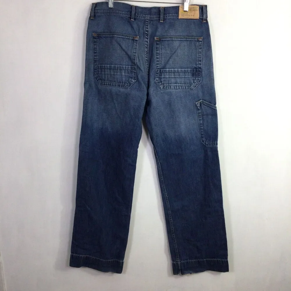 Polo Ralph Lauren Jeans Co Mens Cargo Carpenter Vintage Jeans Blue Size 34